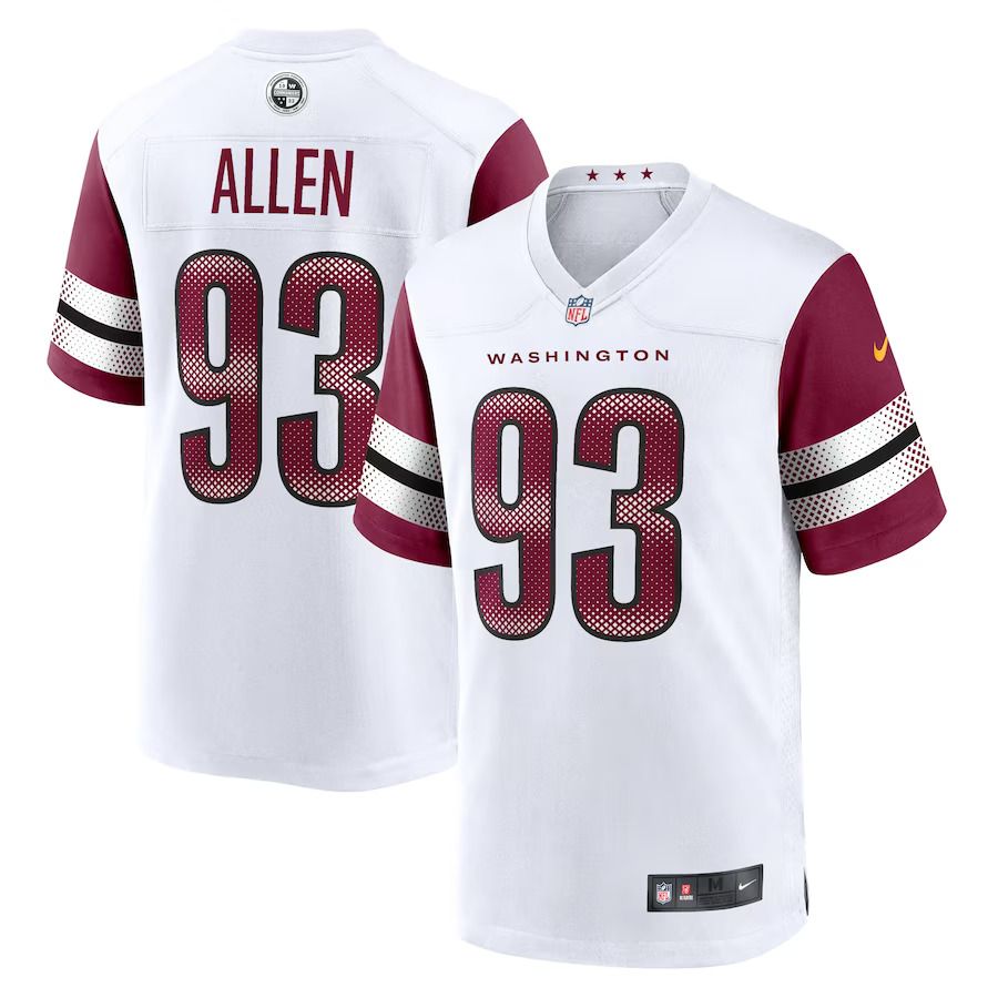 Men Washington Commanders #93 Jonathan Allen Nike White Game NFL Jersey->washington commanders->NFL Jersey